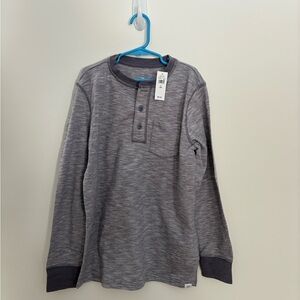 Purple Long Sleeve Henley Shirt